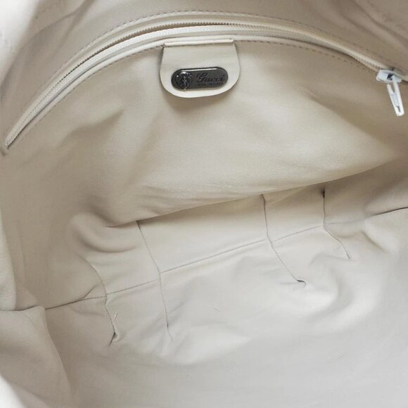 GUCCI WHITE OSTRICH HANDBAG - Picture 6 of 7